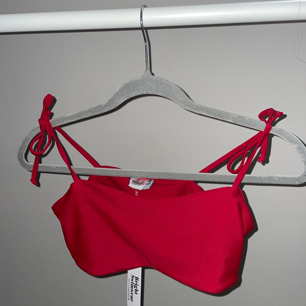 Bright swimwear berry red bikini top BRAND NEW!